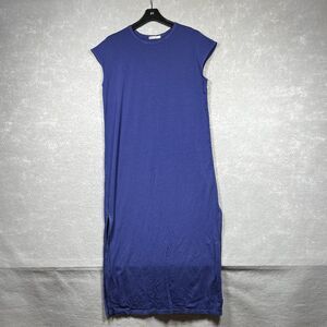 Marine Layer Cap Sleeve Maxi Purple Side Slit Dress Athleisure Women’s Medium